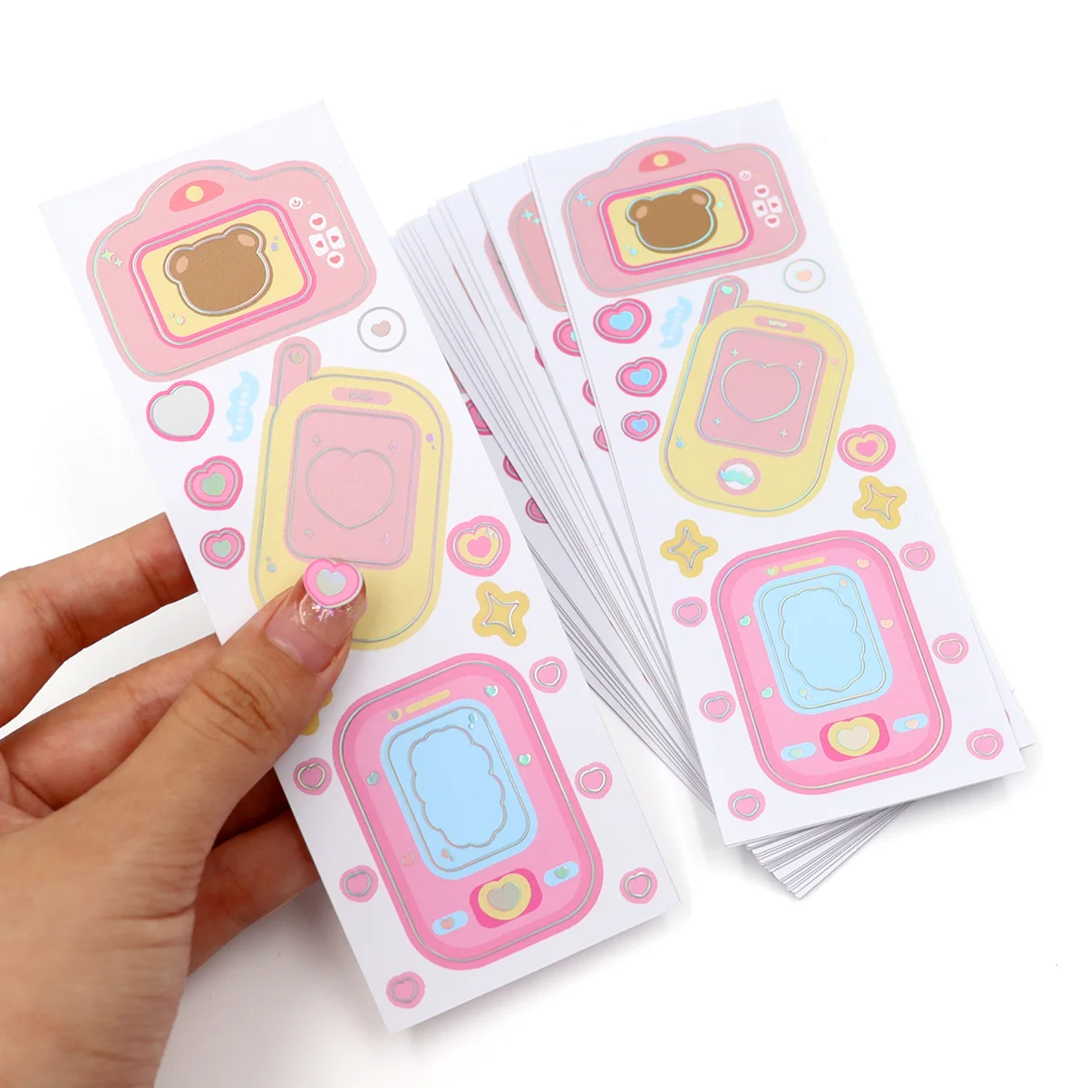 Custom Printed Vinyl Glossy Laminated Sticker Sheets Foil Kiss Cut Stickers for Planner Stationery