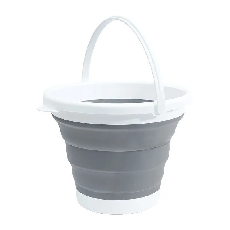 Collapsible Ice Water Camp Storage Bucket Oem promo Foldable Pp Folding Bucket Strong Flexible Tub Plastic Garden Storage Bucket