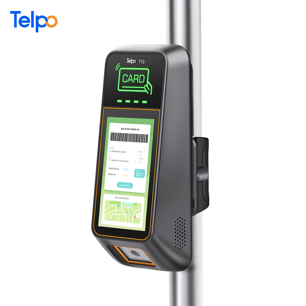 Telpo T10 public transportation card reader payment automatic fare collection pos system bus validator