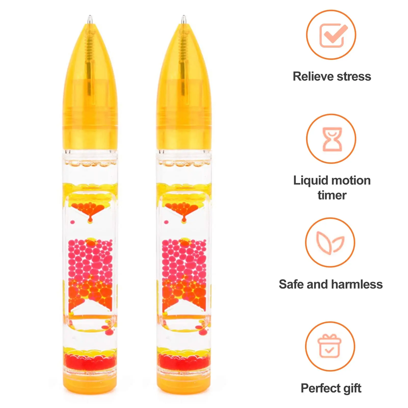 Trending Custom Liquid Motion Timer Pens For Kids Children Game Toy Gifts Colorful Oil Hourglass Pen Sensory Fidget Toys