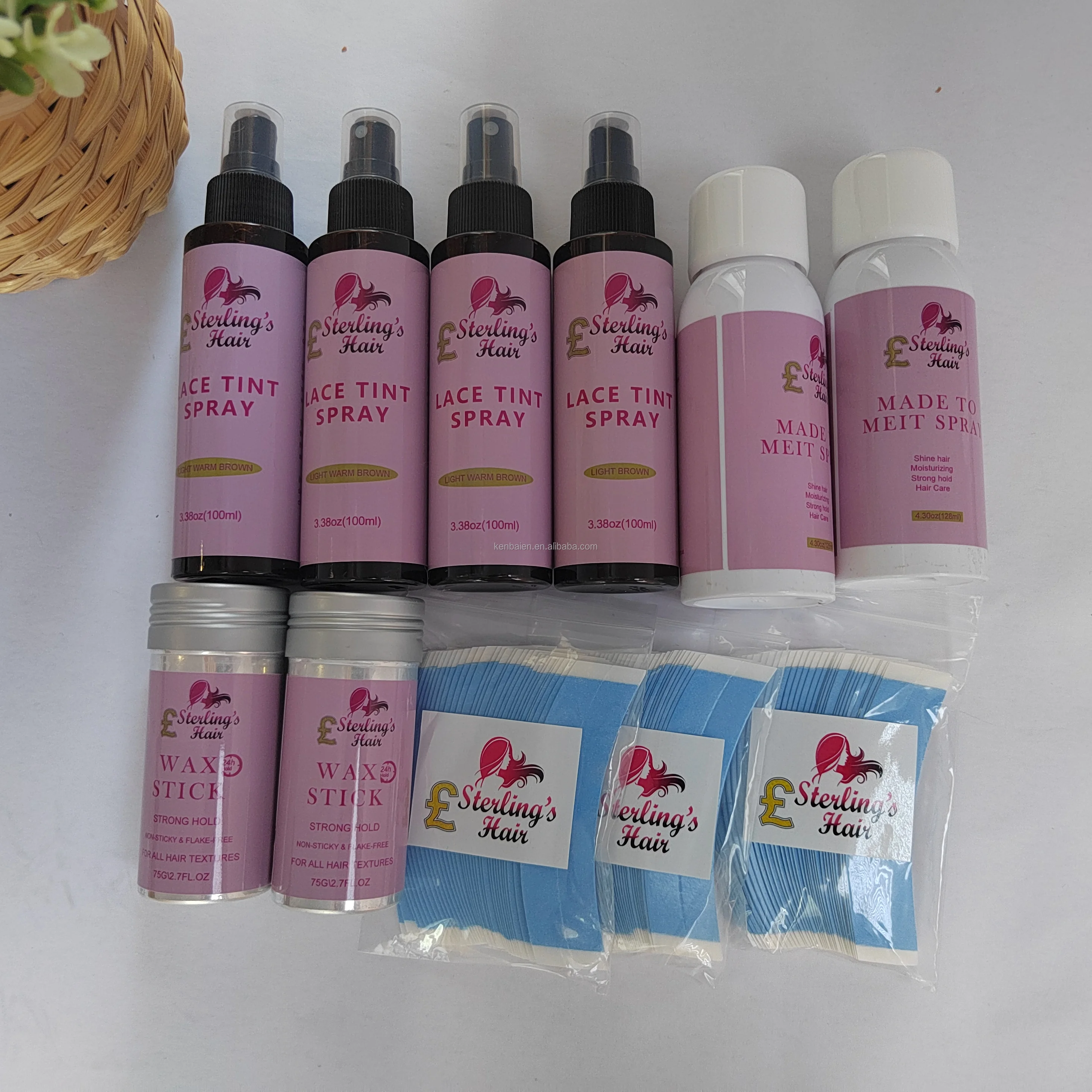 High Quality Private Label Custom Hair Styling Luxury Hair Tint Spray Waterproof Lace Glue Kit