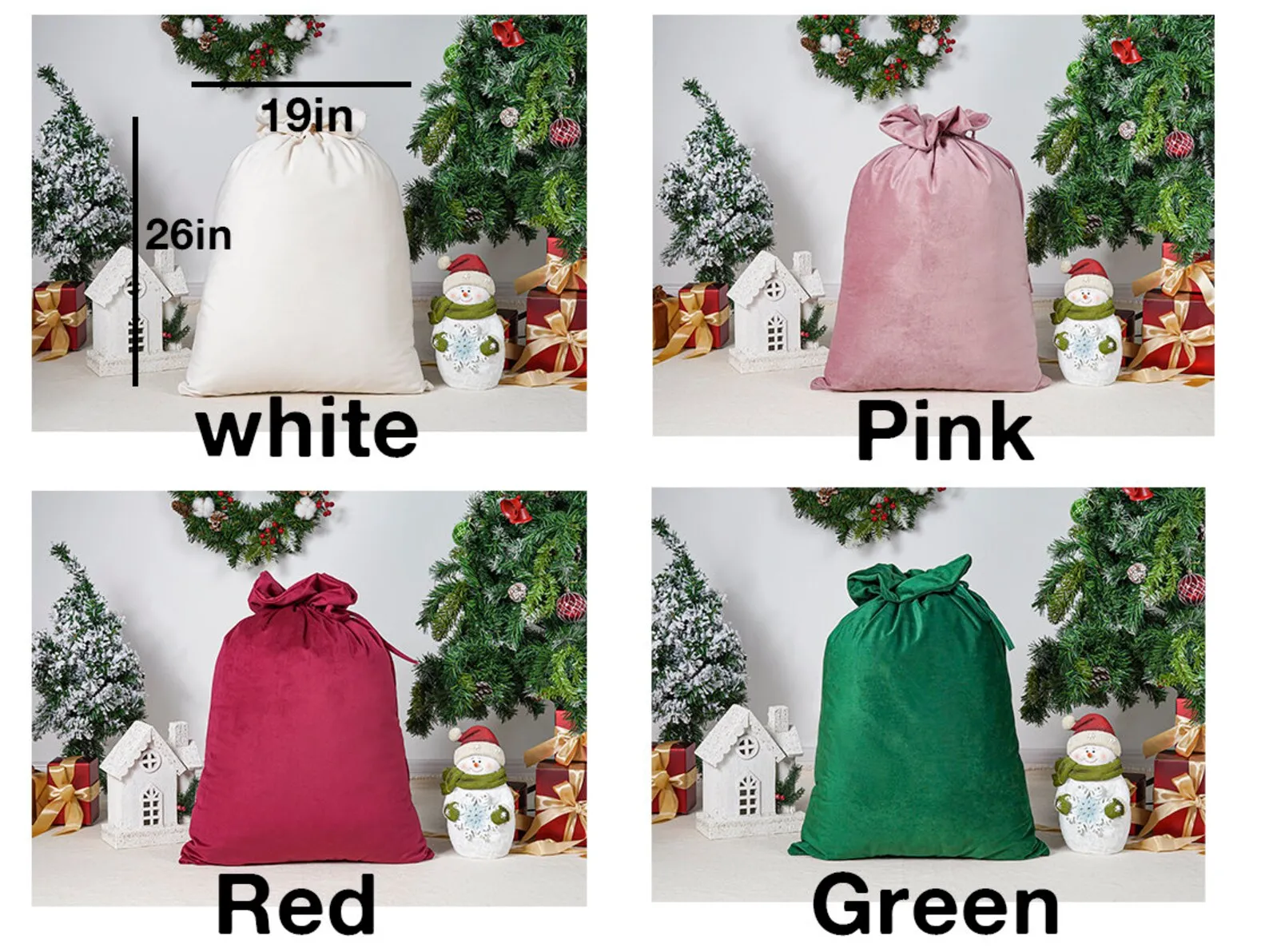 Christmas Santa bag Christmas gift bag for kids Personalised Bag for presents-Christmas