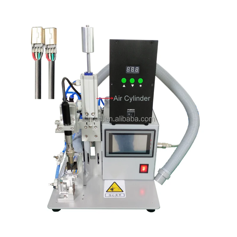 Semi automatic USB wire making machine USB lightning Type-c data wire cable soldering machine