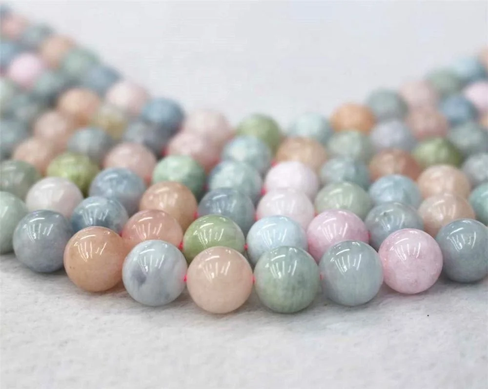 8mm Natural AAA Morganite Stone Beads