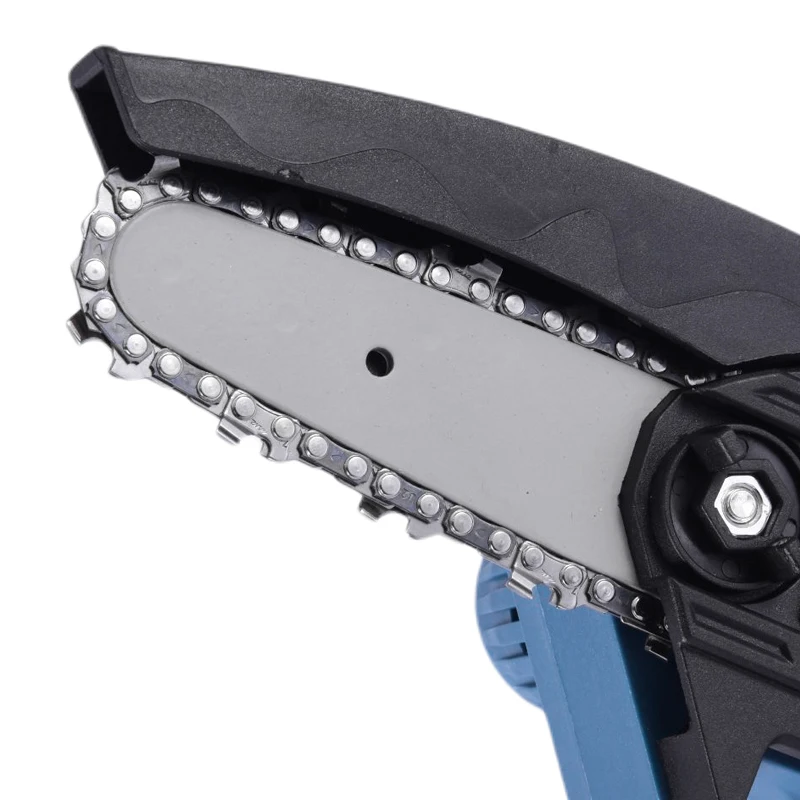 mini chainsaw 4-inch steel blue plastic tool box sawmill portable cordless chainsaw brush cutter blade