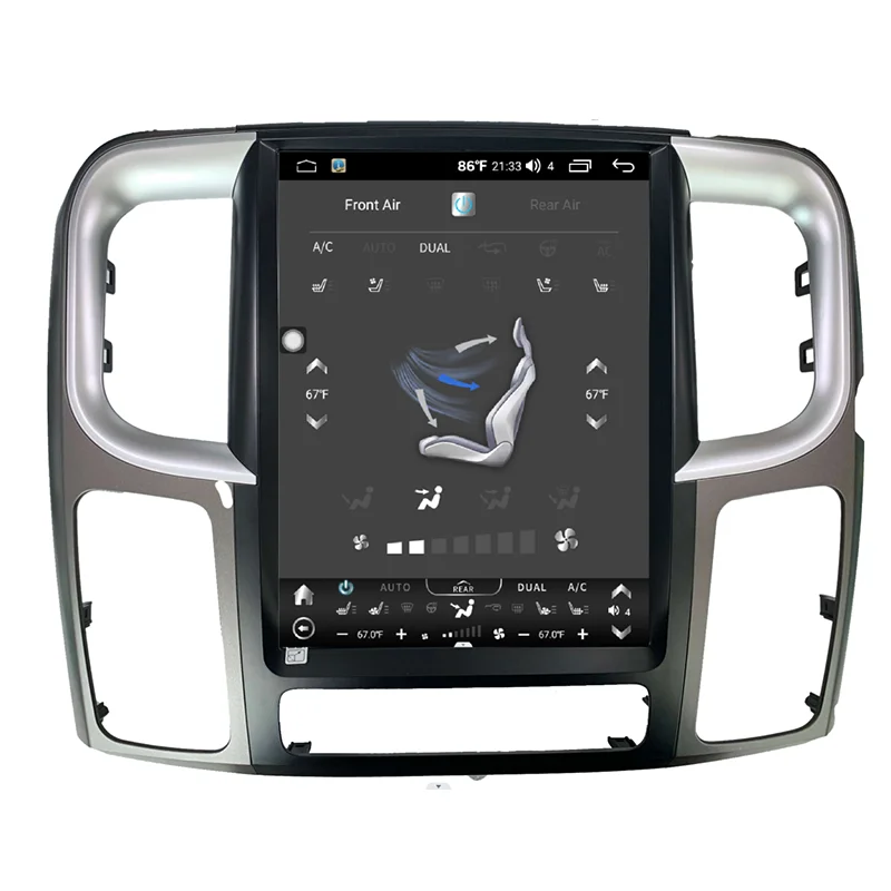 13inch Android 12 Vertical Screen Car Gps Navigation DVD Player Stereo For Dodge Ram 1500 2013-2019 Tesla Radio