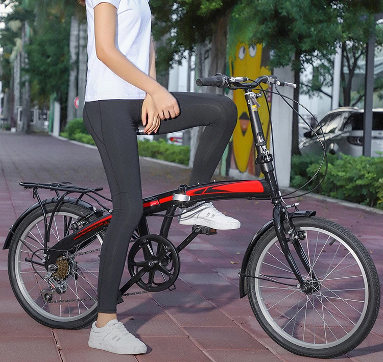 Bicycle Factory OEM single 6 speed foldable cycle 16 20 inch fold up folding bike for school work shopping