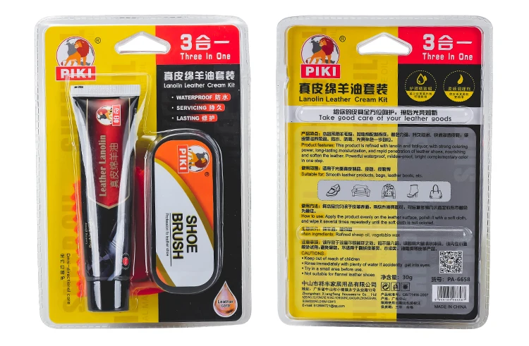 Best Selling Travel Elegant Tube Leather Lanolin Care Kit Shoe Shine Brush Polish Palm Wax Shoe Care Kit