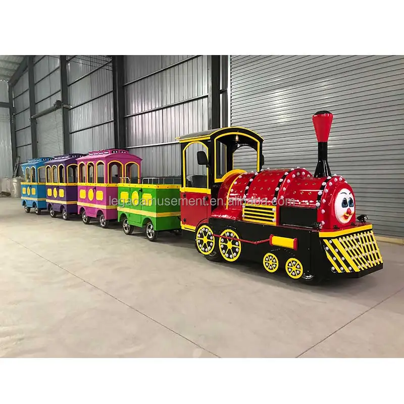 High Quality Trackless Electric Train for Sale Battery Trackless Train Theme Park Amusement Rides