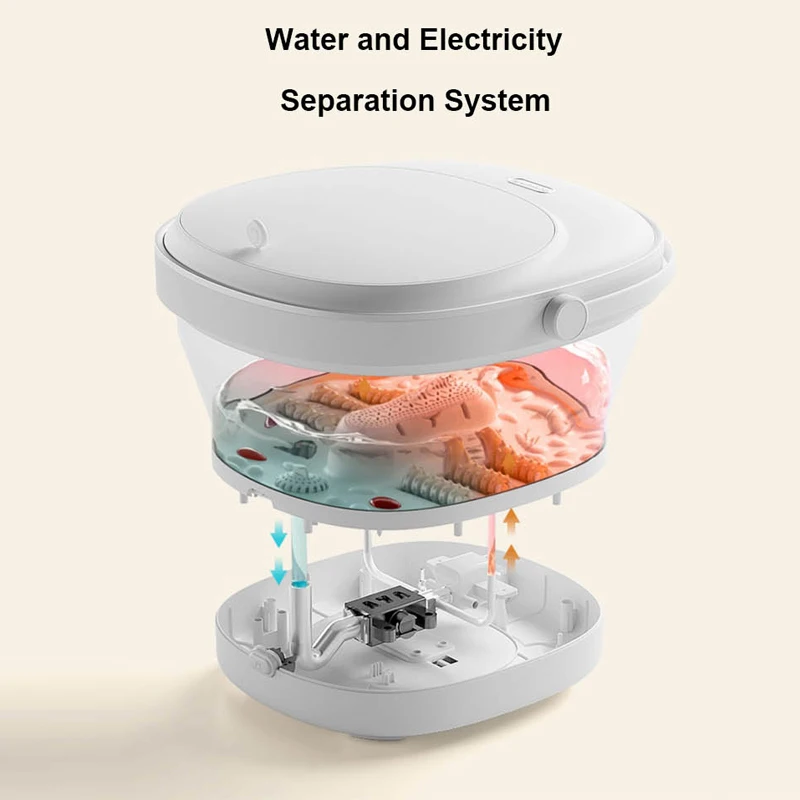 2023 New Design Collapsible High Depth Foldable Foot Spa Bath With  Massage Rollers Pedicure Detox Foot Bath With Medicine Box