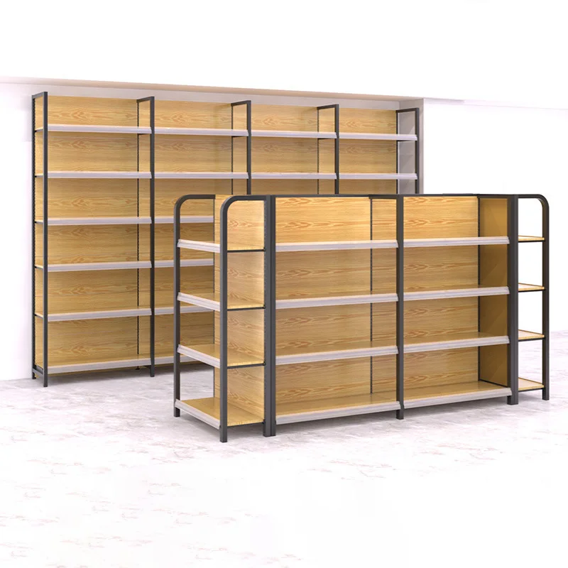 Сверхпрочные железные стальные полки для супермаркетов металлические стеллажи стеллажей