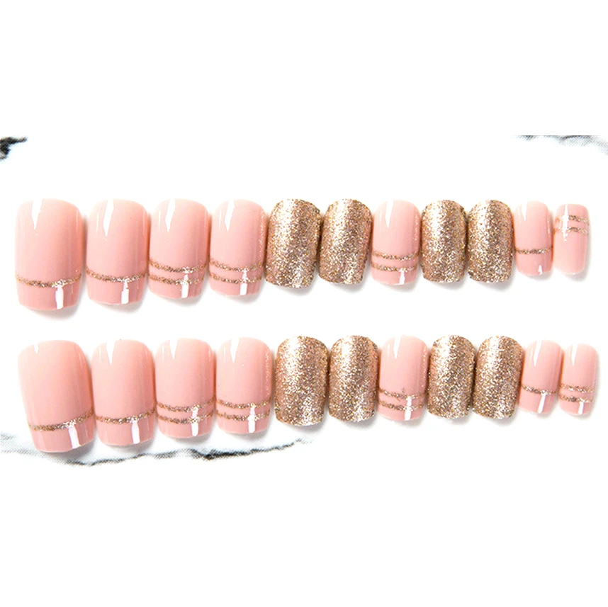 Nail Tips Artificial  Acrylic Nails Coffin Clear Full Cover Ballerina Artificial False Nail Tips 24pcs Finger Package