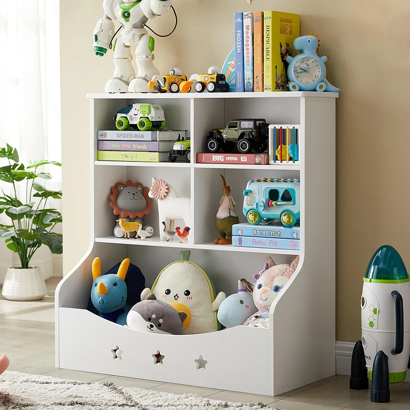 Furniture bookshelf child kindergarten kids toddler wood toys organizer and book storage rack shelf cabinet for kids