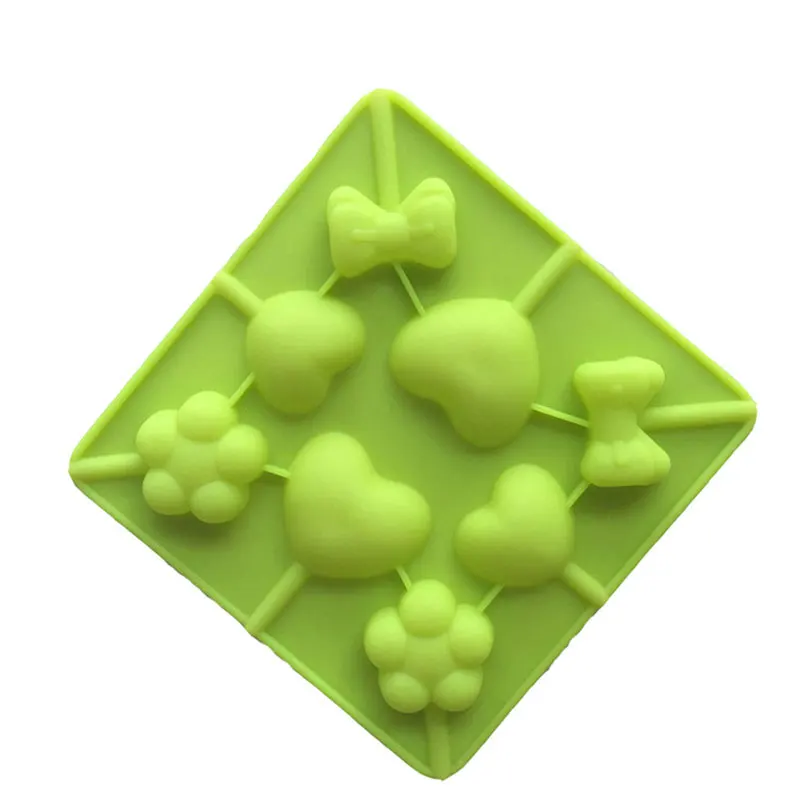 China sale flower love heart lollipop mould silicone mould candy food-grade baking equipments tool