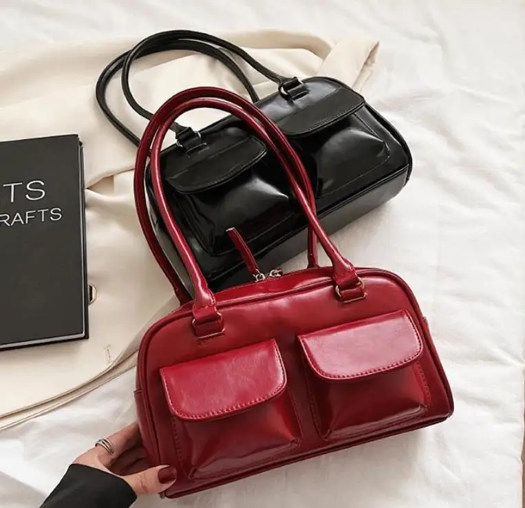 2024 Alibaba online shopping classic leather handbags woman bags, new fashion design ladies PU leather handbags female stock