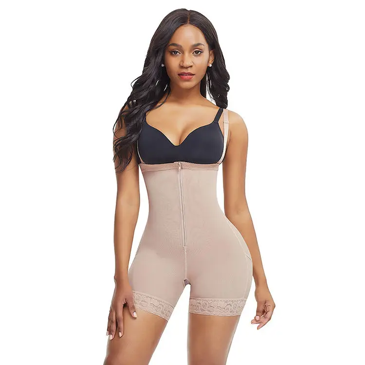 Wholesale Premium Crotchless Lace Tummy Control Shorts Fajas Body Shaper Butt Lifter High Waist Cinchers Shapewear