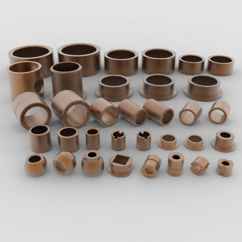 Oil Filled SAE 841 660 Embedded Impregnated Sleeve Flange Sintered Bushing Bush Bearing