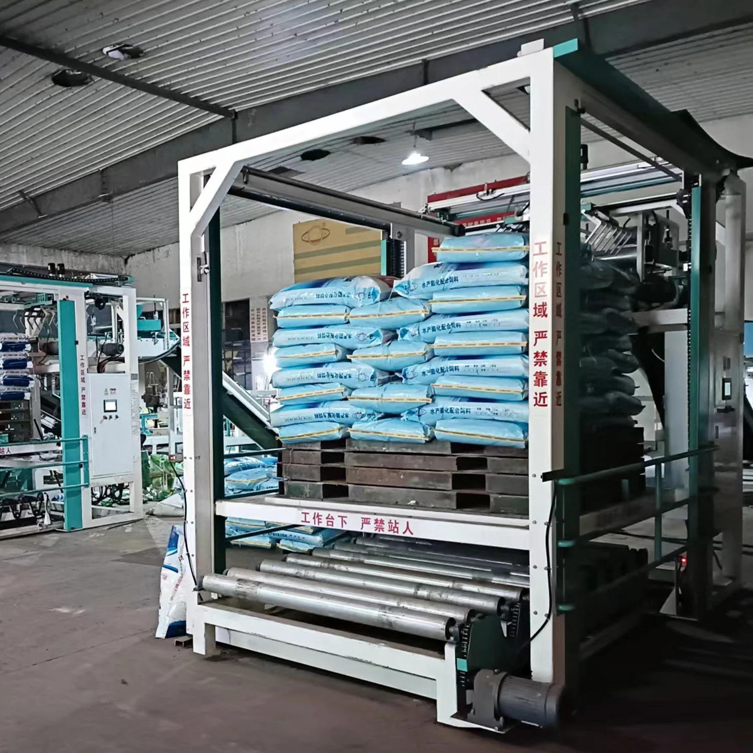 Automatic Packing Line Machine Boxes Bags Palletizer Robotic High Position High Level Palletizer Machine