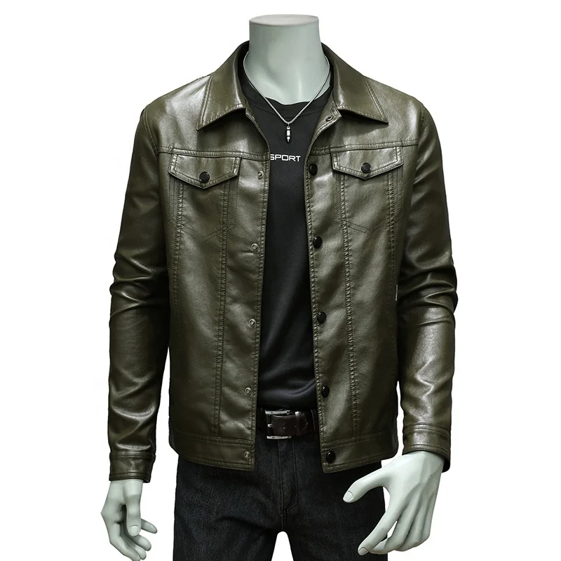 Gingtto New Fashion Wholesale Synthetic Leather Jacket Motorcycle Custom Pu Leather Jacket For Men