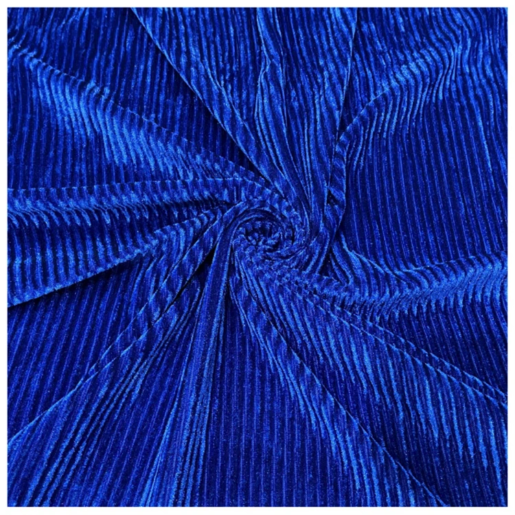 Wholesale Casual Home Leisure Wear Comfortable Multi-Functional Velour Fabric 4-Way Stretch Striped Cloth for Swimwear
