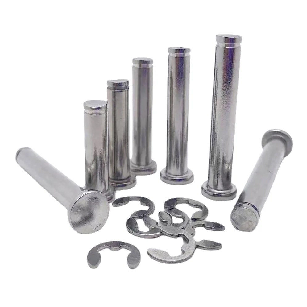 SDPSI 1/5pcs M3 M4 M5 M6 M8 M10 M12 Stainless Steel Flat Head Bearing Cylindrical Positioning Axis Roll Dowel Pin With Shaft Cir