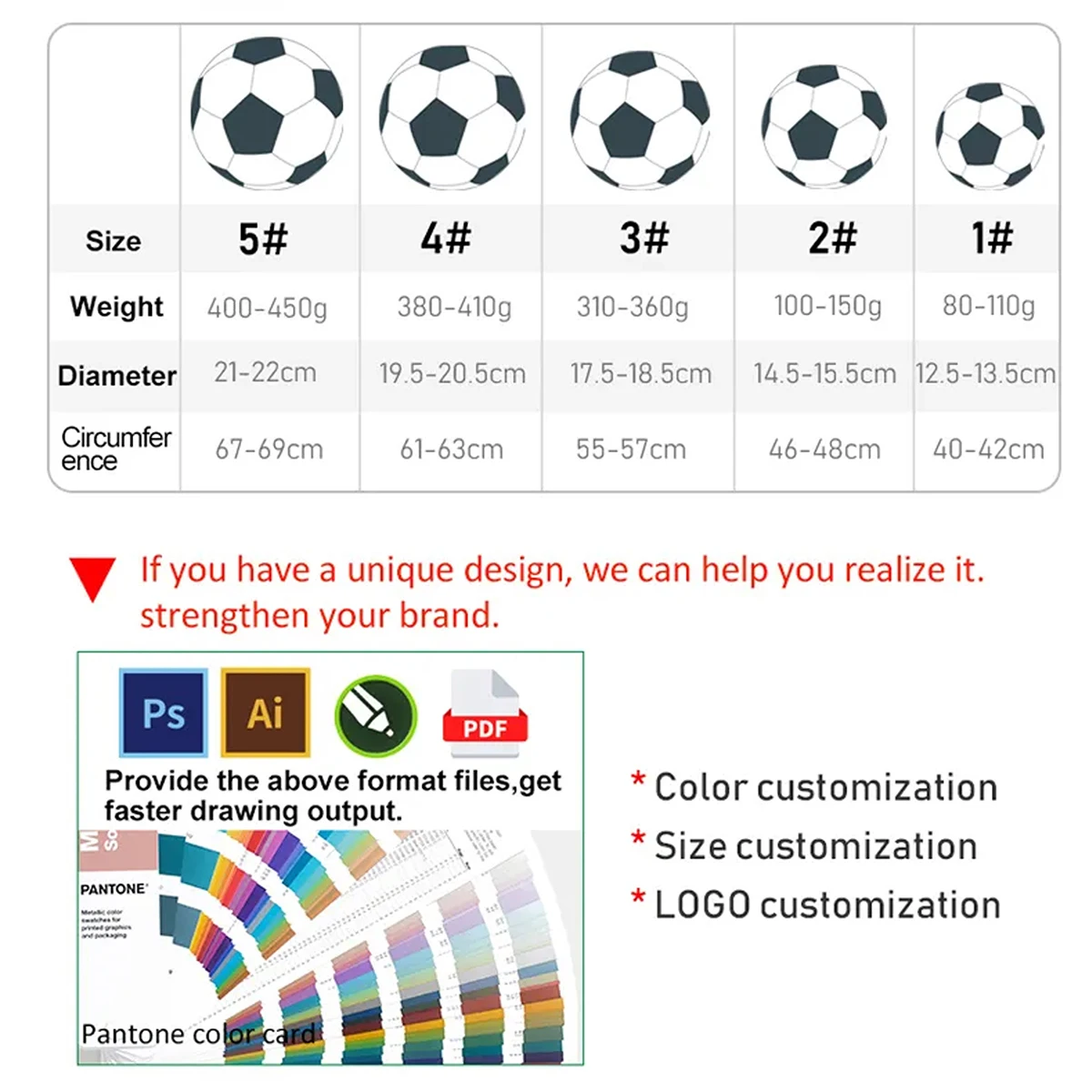PVC Material Soccer Ball Sewing Classic Design Size 4 and 5 Daily Professional Training Competition Size 5 Football