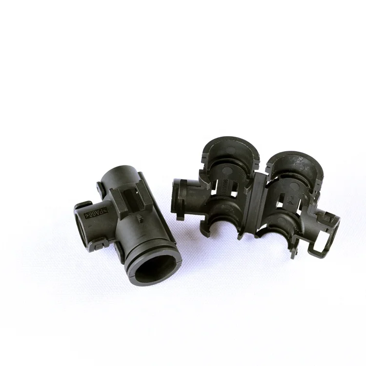 Plastic hose coupler clip connector t joint for auto wire harness 9806131