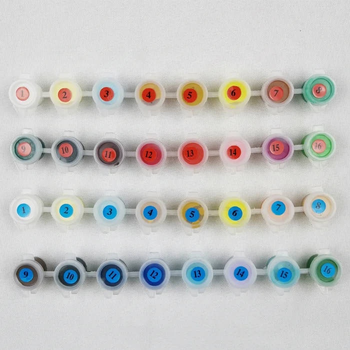 Non Toxic Multi-color Paint Pot Strip Acrylic Paint by Number 3ml Custom Color Paint Pots