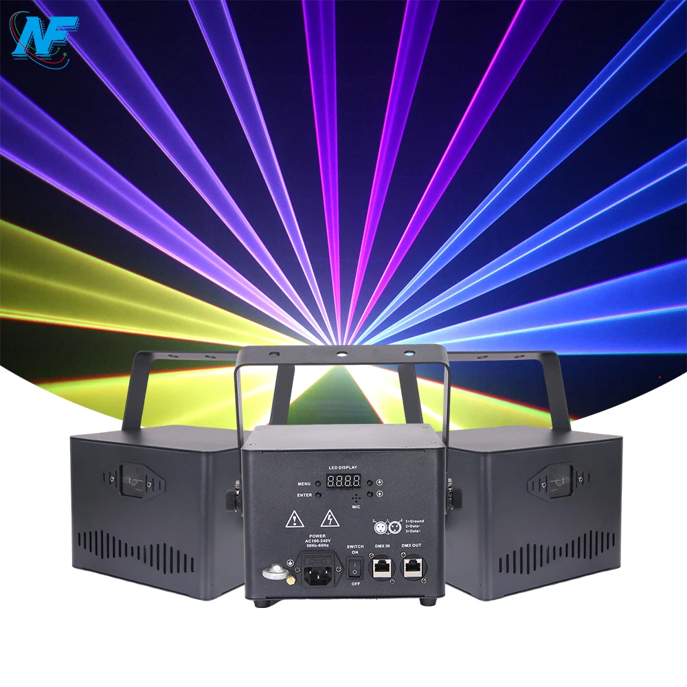 RGB Full Color ILDA Laser Projector High-Power 5W Event Disco Party Lighting for Hotels and Clubs