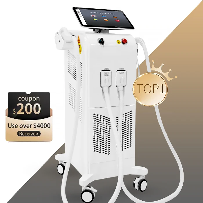 Promotion !  Lifetime warranty Diode Laser 808 +ELIGHT Hair Removal latest technologyFactory Machine /Painless Epilation Laser C