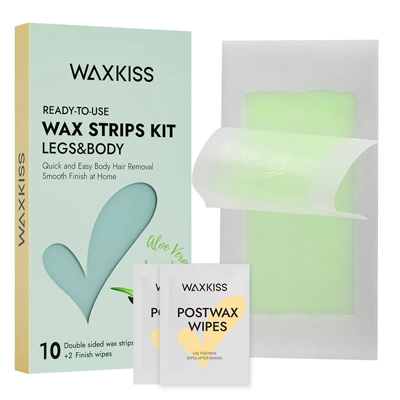Waxkiss High Quality Professional Ready To Use Waxing Strips For Hair Removal Factory Supply OEM Cold Wax Strip