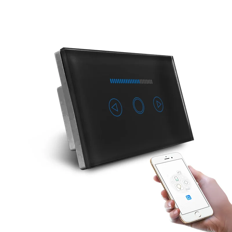 SAA US/AU Standard smart wall switch Dimmer Light Switch White Crystal Glass alexa google voice control Touch dimmer switch