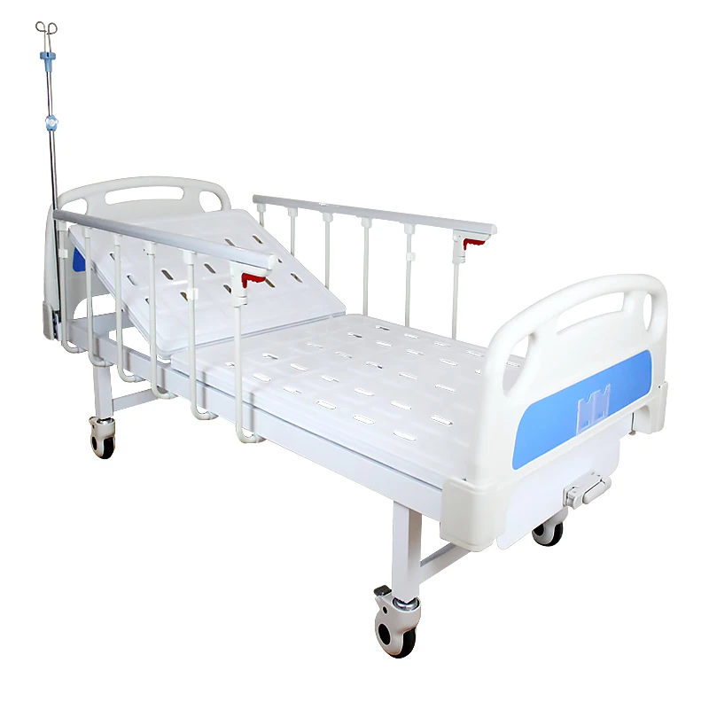 Large bed height adjustable five-function clinic patient medical care hospital mobile hospital bed