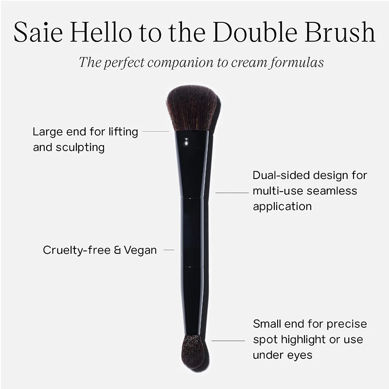Chian Beauty Manufacturer Wholesale Classic Double-ended Multitasker & Concealer Makeup Foundation Brushes With Custom Logo