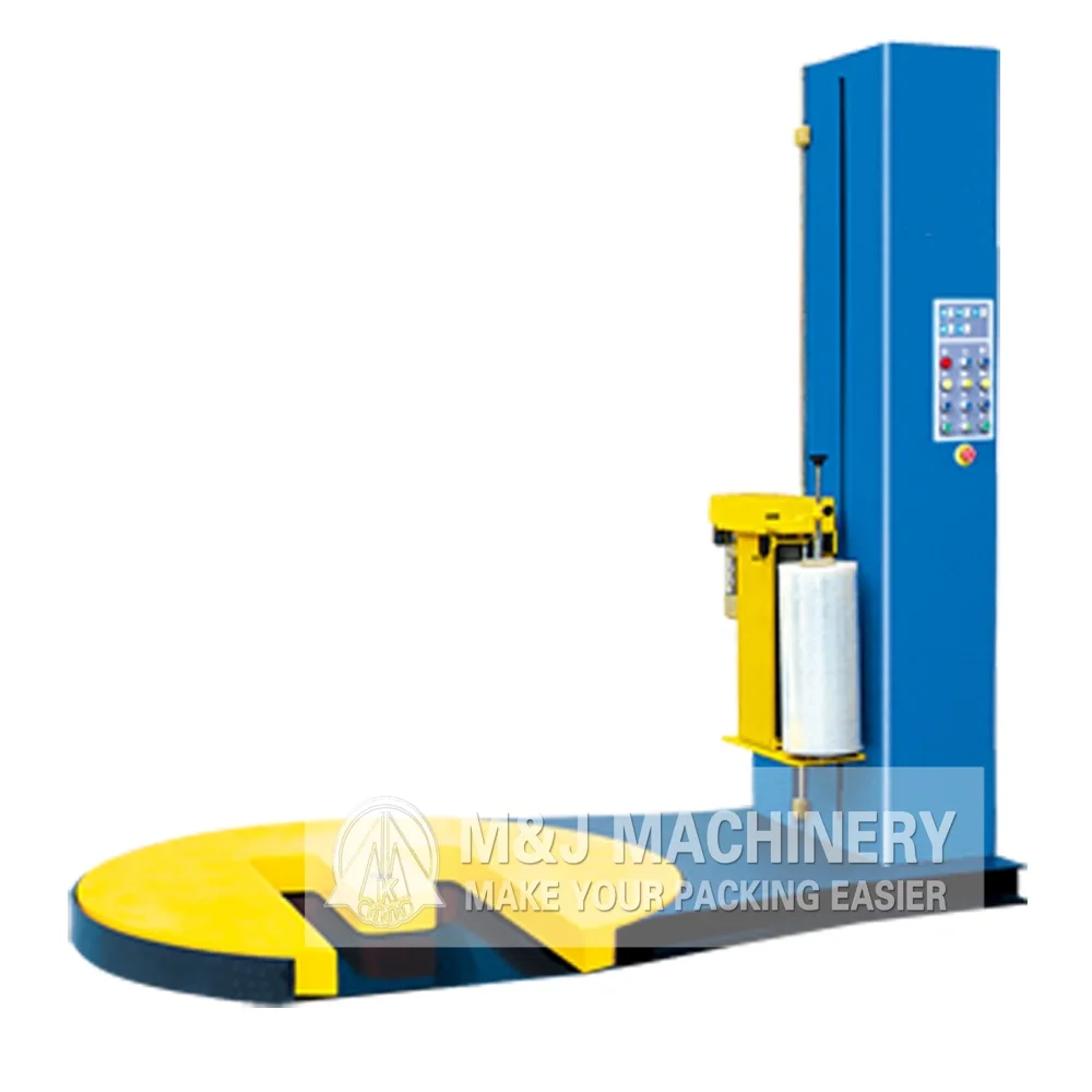 Automatic stretch pallet wrapping machine