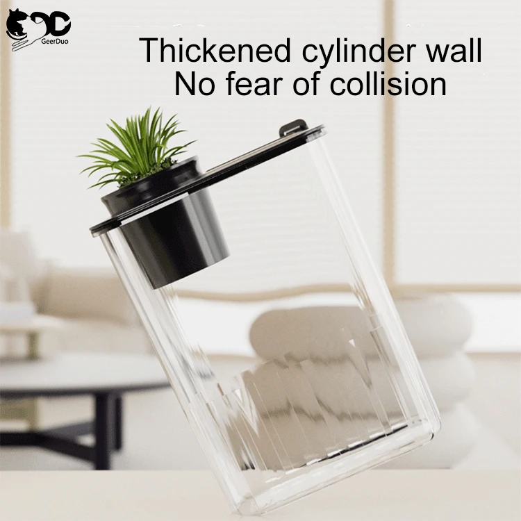 Geerduo Thickened Cylinder Body Amphibious Ecological Transparent Plastic Fish Tank Aquarium for Living Room Landscape Tabletop