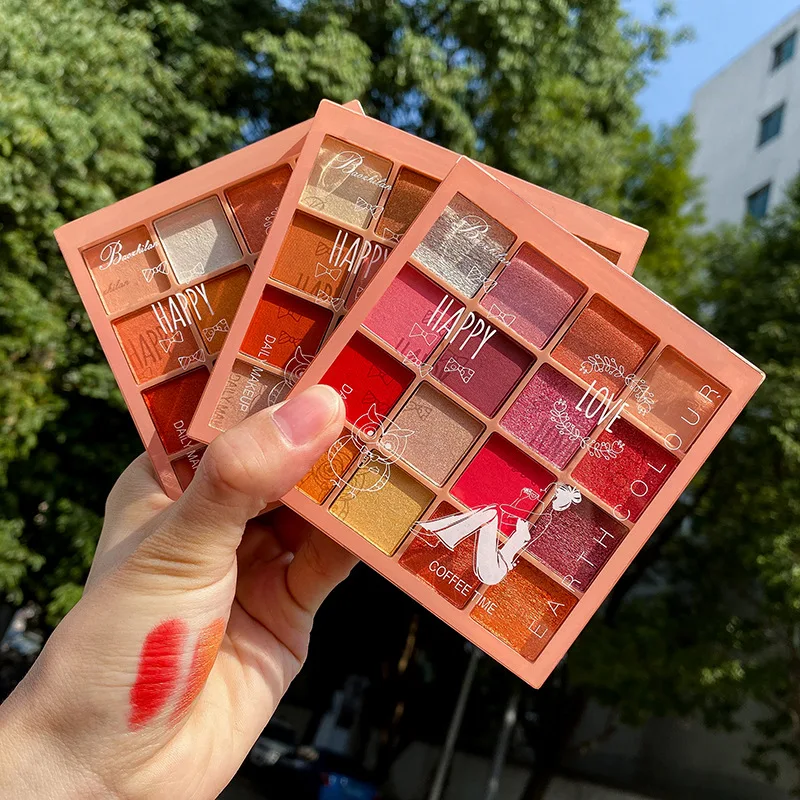 
High Pigment Vegan Makeup Eyeshadow Palette Custom Private Label Eye Shadow Glitter eyeshadow palette Waterproof 