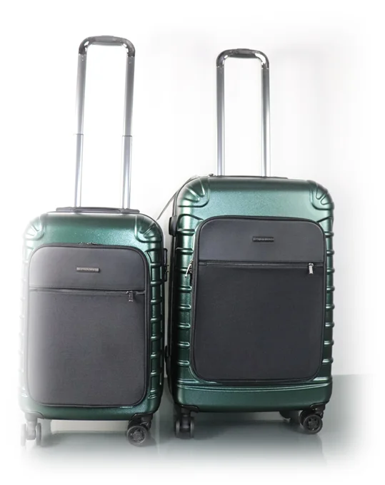 100% PC sky travel trolley luggage with front pocket GSP Indonesia factory