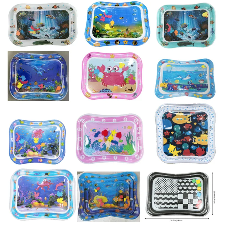 Inflatable baby tummy time water play mat for children inflatable learning play mat for kids  Premium toys