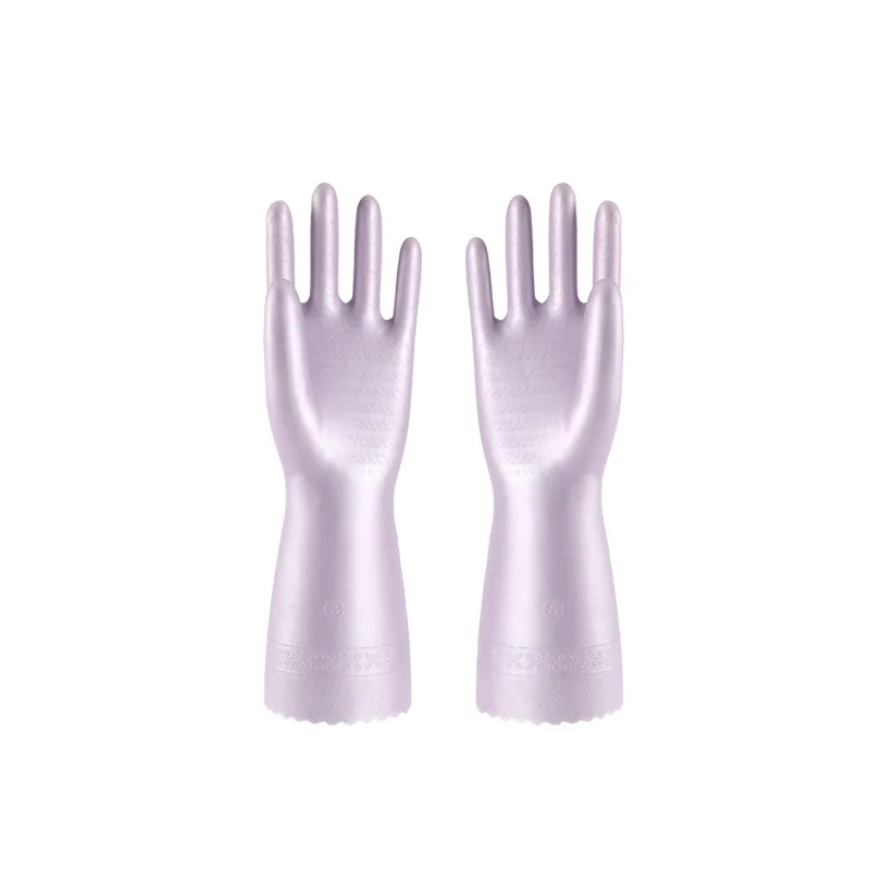 DS3525 Household Cleaning Gloves for Washing Dishes with Cotton Lining Reusable Kitchen Gloves Rubber Dishwashing Gloves