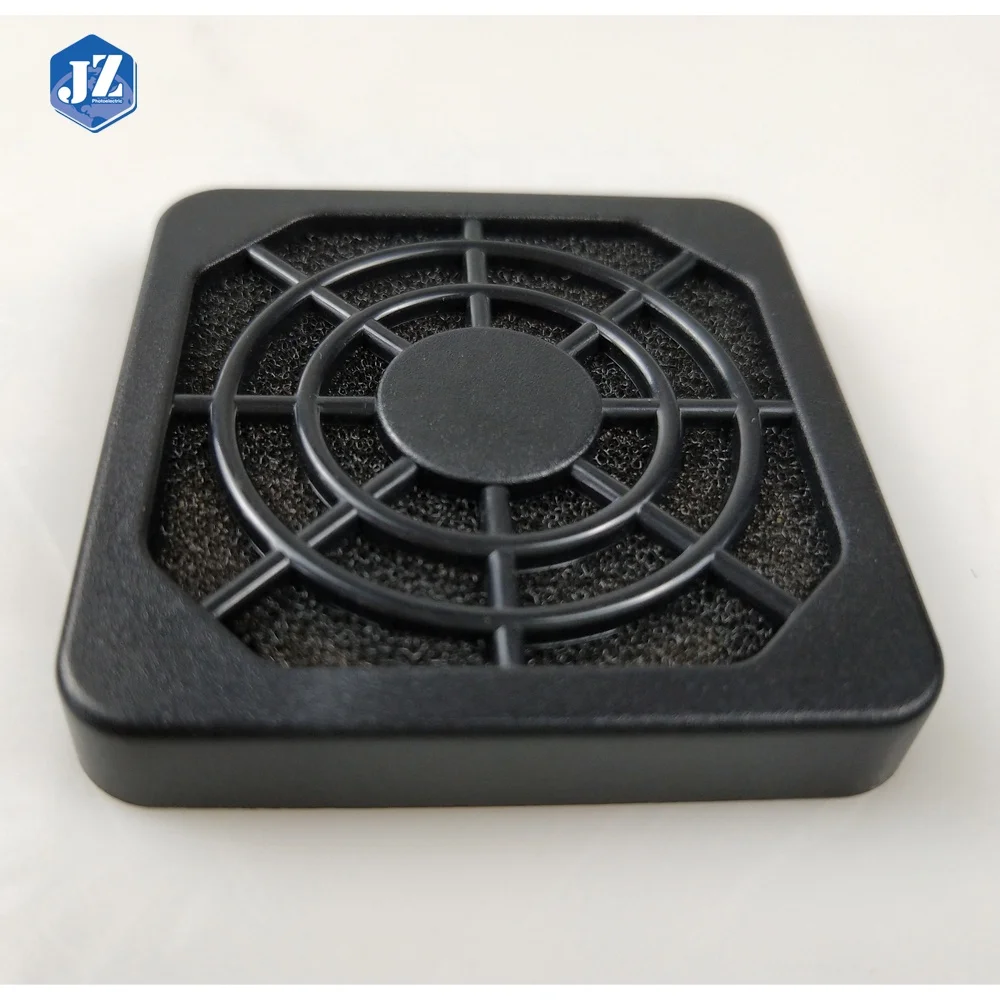 
40mm Black Plastic Mesh Guard Computer Fan Protective Guard Three In One Filter 
