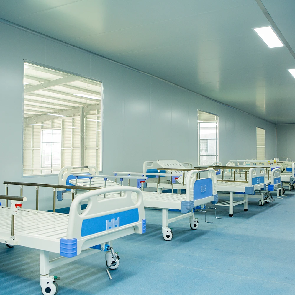 Cardiac Manual Mechanical Bariatric Emergency Semi Fowler Flat Hospital Hydraulic Couch bed With Monkey Bar Price From China