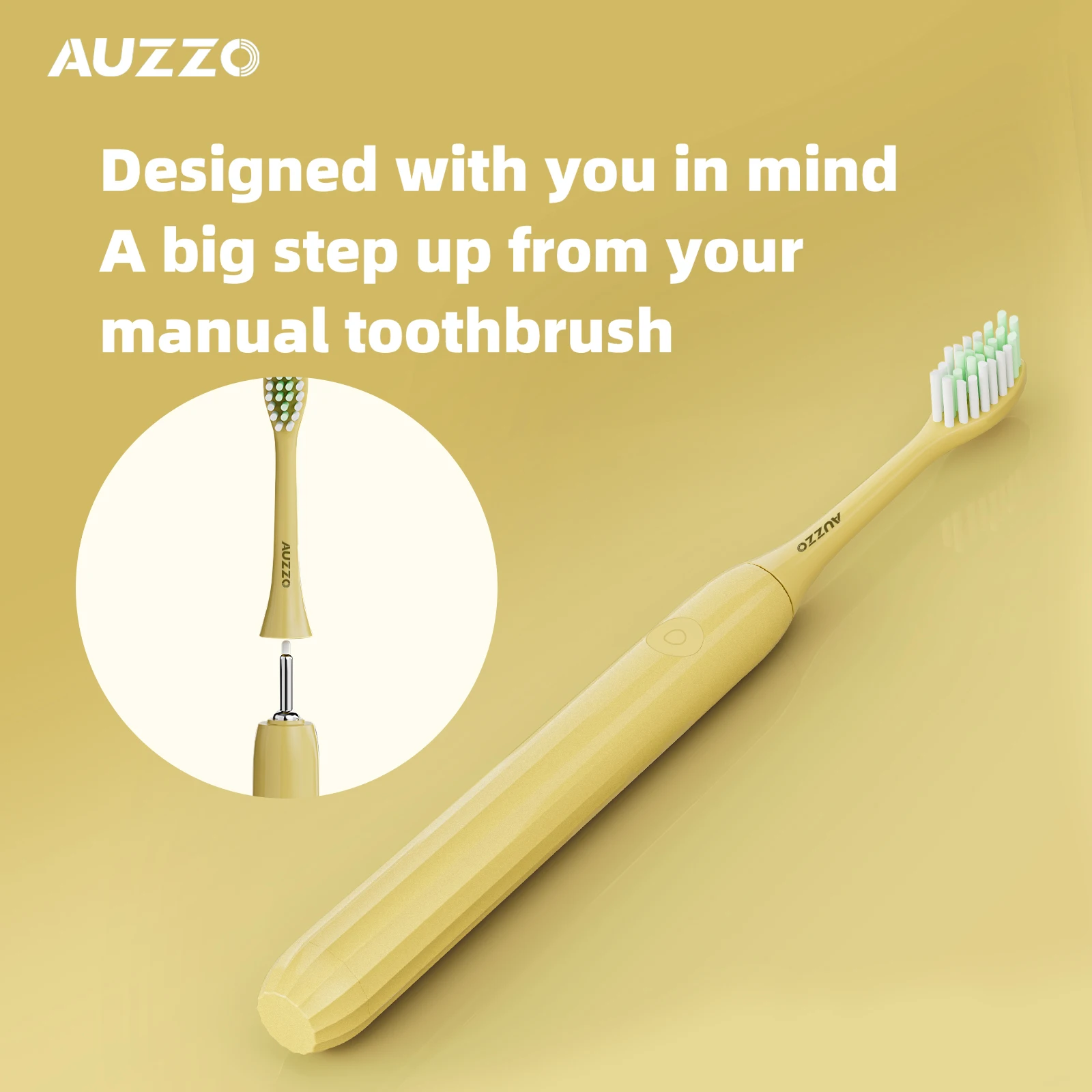 Электрическая зубная щетка на батарейках тонкая легкая портативная