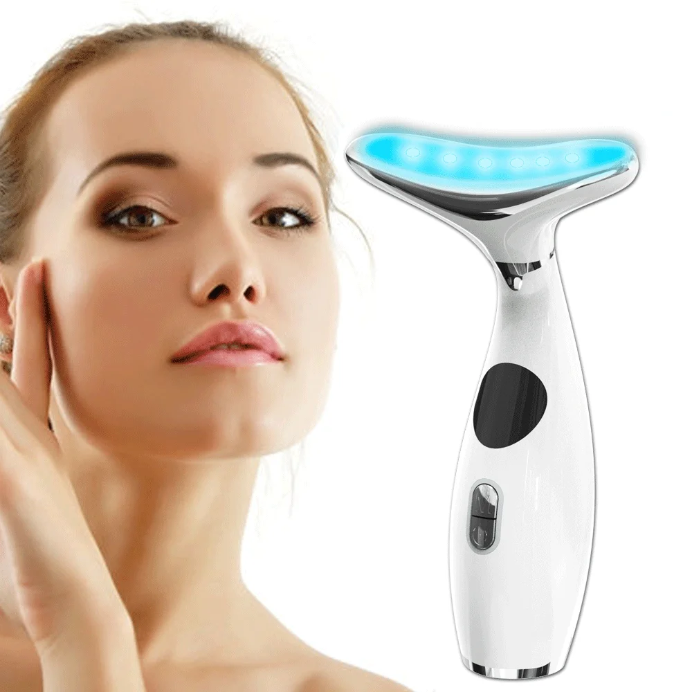 IFINE Beauty Neck Facial Lifting Device Anti-aging Reduce Puffiness Facial Device LED Light Photon Face and Neck Massager