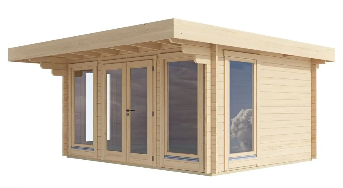 Оптовая продажа набор деревянных садовых сараев площадью 17 м² сборные уличные сосновые сараи для офиса