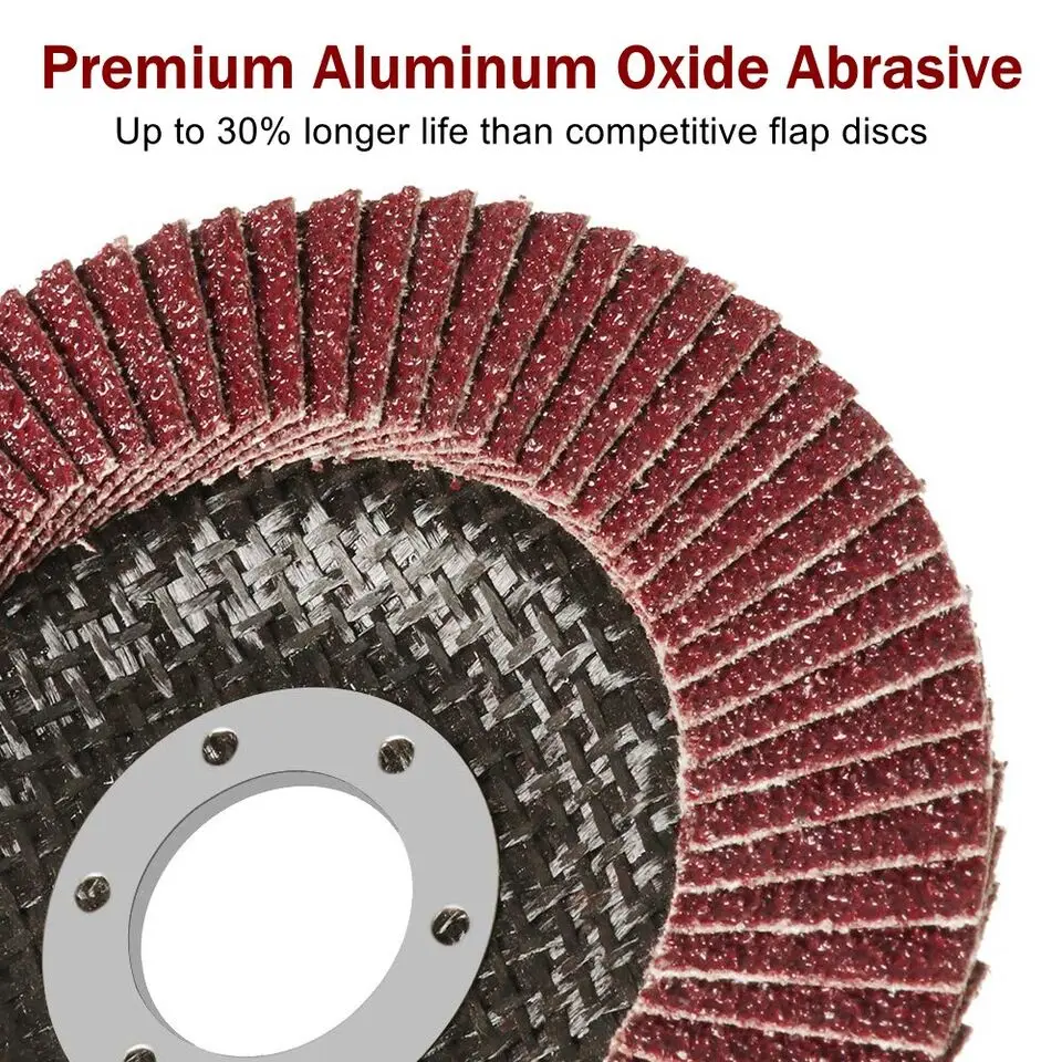 200pcs-corton 4.5 in  Flap Discs 40 60 80 120 Grit Grinding Sanding Wheels Cotton Tools for Metal Sanding and Grinding