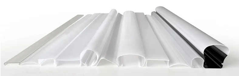 Diffuser Profile Strip Light Cover Factory Custom Led Polycarbonate Plastic LED PC Lamp Shades