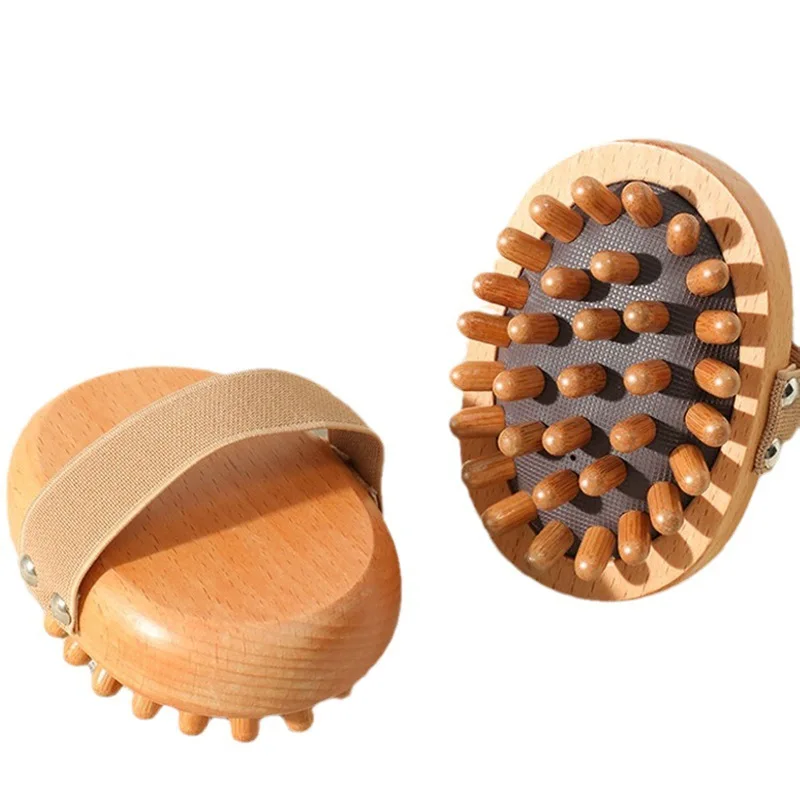 Hot selling beech meridian massage brush  air bag  head massage comb wooden meridian massage, universal body