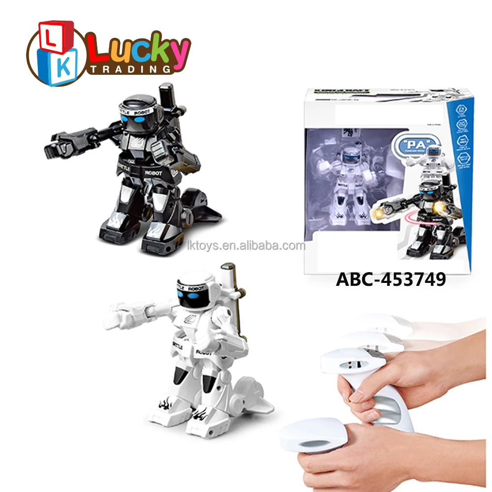 New 2.4G Rc Battle Robot Toys 2-person Competition Fighting Robot Light Sound Remote Control Robot For Kids
