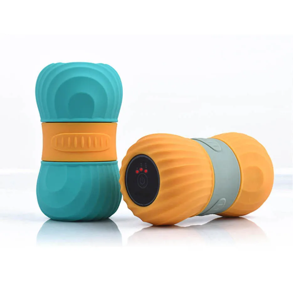 Double Lacrosse Vibrating Silicone Massage Ball Back Foam Roller Myofascial Release Massager Balls